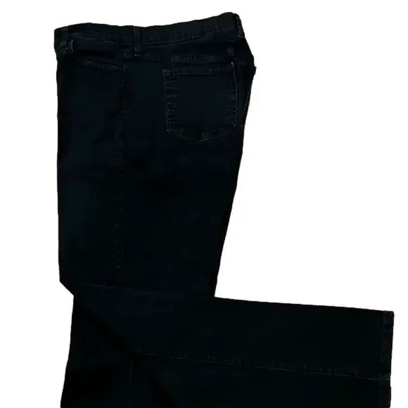 Y2K BLACK JEANS BY NYDJ WESTERN COWGIRL DENIM WIDE LEG COTTON BLEND 14 - Picture 4 of 8